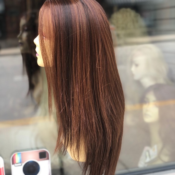 Copper Brown freepart Wig Swisslace lacefront 2020 main image 9